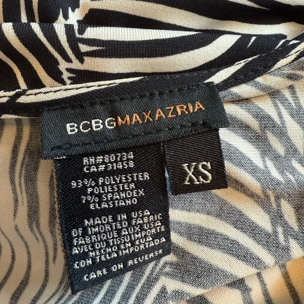 BCBGMaxAzria Black and White Long Sleeve Sheath Dress - Picture 5 of 5